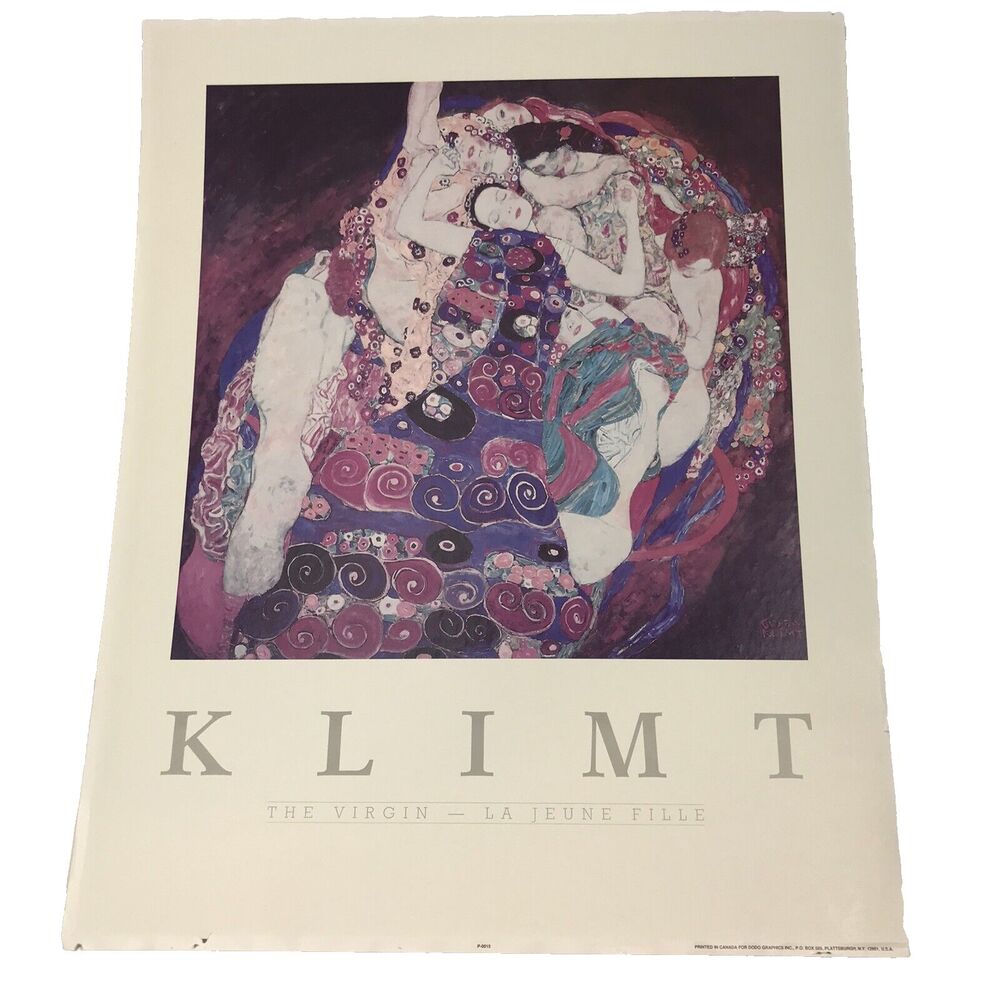 Vintage Print Gustav Klimt The Virgin La Jeune Fille Dodo Graphics